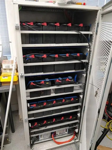 Battery cabinet installed for critical backup power